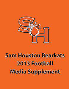 Sam Houston Bearkats 2013 Football Media Supplement