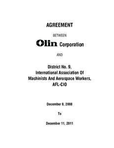 AGREEMENT BETWEEN Corporation AND