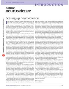 SCALING UP NEUROSCIENCE  © 2004 Nature Publishing Group http://www.nature.com/natureneuroscience INTRODUCTION
