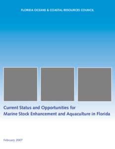 Mariculture / Florida pompano / Cobia / Fish farming / Fish hatchery / Common snook / Florida Fish and Wildlife Conservation Commission / Red snapper / Fishing / Fish / Aquaculture / Offshore aquaculture
