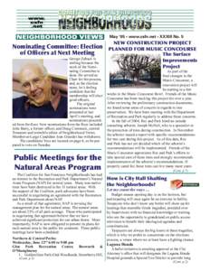 May ‘05 • www.csfn.net • XXXIII No. 5  Nominating Committee: Election of Ofﬁcers at Next Meeting  George Zaback is