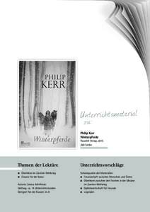 U nter ri ch tsm ater ia l zu : Philip Kerr Winterpferde Rowohlt Verlag, Seiten