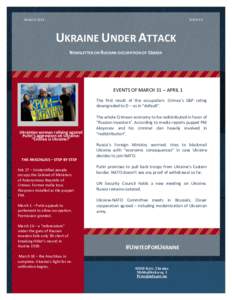 MARCHISSUE # 8 UKRAINE UNDER ATTACK NEWSLETTER ON RUSSIAN OCCUPATION OF CRIMEA