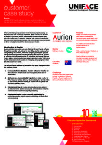 customer case study Aurion Leading HR & Payroll software company looks to modernize flag-ship application together with Uniface Professional Services.