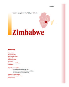 ZIMBABWE  Peta-Jane Spong, Vernon Booth & Bryony Walmsley Zimbabwe Contents