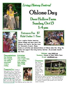 Living History Festival  Ohlone Day Deer Hollow Farm Sunday, Oct[removed]pm