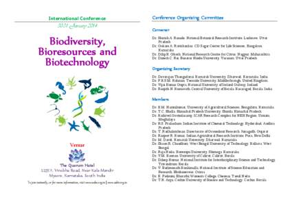 International Conference[removed]January 2014 Biodiversity, Bioresources and