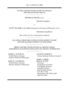Frank v. Walker and League of United Latin American Citizens (LULAC) of Wisconsin v. Deininger
