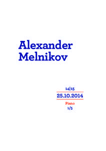 Alexander Melnikov 14|[removed]Piano