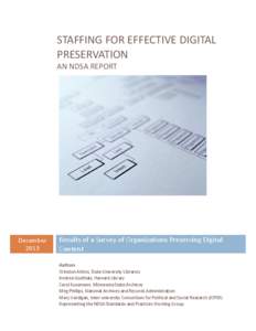 Staffing For Effective Digital Preservation