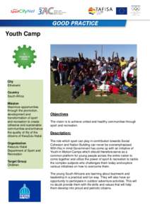 Youth Camp  City Ethekwini Country South Africa
