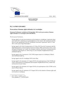 [removed]EUROPEAN PARLIAMENT TEXTS ADOPTED Provisional edition