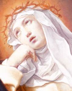 GUIDO RENI (Bologna 1575 – 1642) Santa Caterina da Siena olio su tela, cm. 114 x 96,6 Inghilterra, Collezione privata