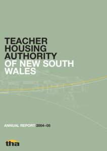 Teacher Housing Authority of NSW – Annual Report[removed]
