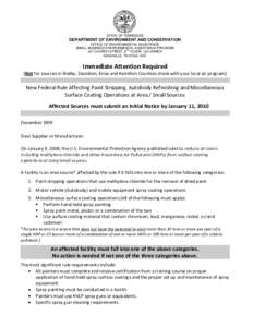 STATE OF TENNESSEE  DEPARTMENT OF ENVIRONMENT AND CONSERVATION OFFICE OF ENVIRONMENTAL ASSISTANCE SMALL BUSINESS ENVIRONMENTAL ASSISTANCE PROGRAM 401 CHURCH STREET, 8TH FLOOR, L&C ANNEX