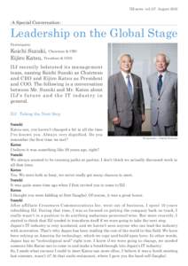 IIJ.news vol.117 August[removed]A Special Conversation Leadership on the Global Stage Participants