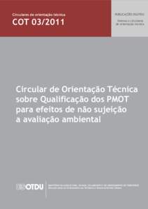 Circulares de orientação técnica  COT[removed]PUBLICAÇÕES DGOTDU Normas e circulares