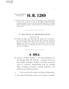 I  113TH CONGRESS 1ST SESSION  H. R. 1289