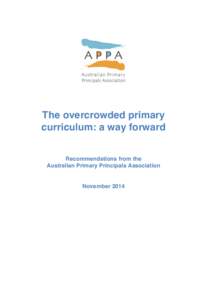 The overcrowded primary curriculum: a way forward