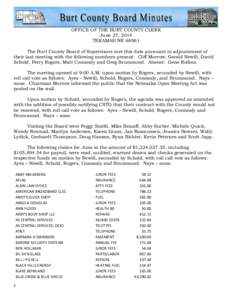 Recorded vote / Matt Connealy / Tekamah /  Nebraska / Geography of the United States / Nebraska / Burt County /  Nebraska / Nebraska Public Power District