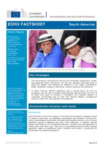 ECHO FACTSHEET  South America Facts & Figures €177.5 million
