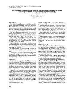 SUNADA: SPOT AND RIDGEBACK PRAWNS IN SANTA BARBARA CHANNEL CalCOFl Rep., Vol. XXV, 1984