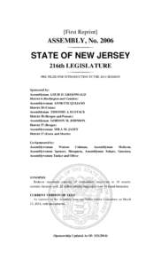 [First Reprint]  ASSEMBLY, No[removed]STATE OF NEW JERSEY 216th LEGISLATURE