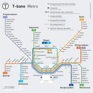 T-bane Metro  Overgang tog Railway interchange OBT Oslo bussterminal, region- og fjernbusser Oslo Bus Terminal, regional and long distance services