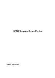 QANU Research Review Physics  QANU, March 2012 Quality Assurance Netherlands Universities (QANU) Catharijnesingel 56