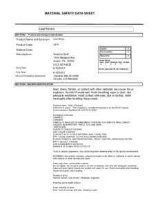 MATERIAL SAFETY DATA SHEET  Lead Nitrate SECTION 1 . Product and Company Idenfication  Product Name and Synonym: