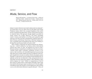 [removed]p001-169 r4ah[removed]:50 PM Page 125  CHAPTER 7 Muda, Service, and Flow Mental muda spectacles — A continuous flow of value — Eddies and