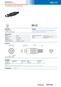 [removed]DIN Plug/Socket www.schurter.com/PG12 DIN Connector, Plug, 4-pole, solder terminal