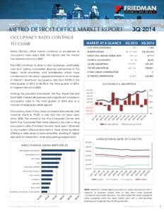 3Q[removed]METRO DETROIT OFFICE MARKET REPORT OCCUPANCY RATES CONTINUE MARKET AT A GLANCE