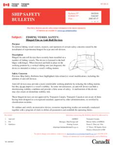 TP 3231 E  Bulletin No : RDIMS No : Date :