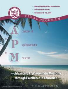 APM 2010 Annual Meeting Final Program