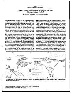 Recent Changes at the Front of Ward Hunt Ice Shelf, Ellesmere Island, N.W.T.