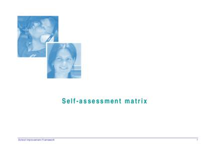 Self-assessment matrix  School Improvement Framework 1