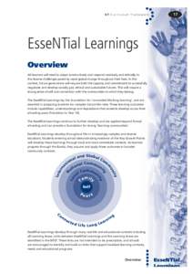 NT Curriculum Framework  17 EsseNTial Learnings Overview