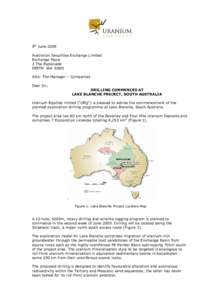 9th June 2009 Australian Securities Exchange Limited Exchange Plaza 2 The Esplanade PERTH WA 6000 Attn: The Manager – Companies