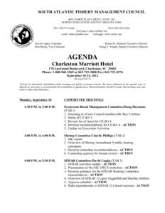 SOUTH ATLANTIC FISHERY MANAGEMENT COUNCIL 4055 FABER PLACE DRIVE, SUITE 201 NORTH CHARLESTON, SOUTH CAROLINA[removed]TEL[removed]FAX[removed]