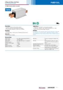 FMER SOL  3-Phase AC Filters / DC Filters www.schurter.com/PG80 DC filter for photovoltaic converters