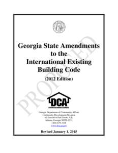 Georgia State Amendments to the International Existing Building Code[removed]Edition)