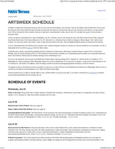 Artsweek Schedule  1 of 3 http://www.syracusenewtimes.com/newyork/print-article-5973-print.html