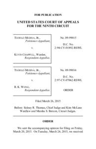 FOR PUBLICATION  UNITED STATES COURT OF APPEALS FOR THE NINTH CIRCUIT  TEOFILO MEDINA, JR.,