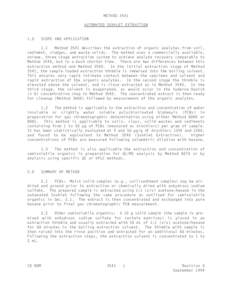 METHOD 3541 AUTOMATED SOXHLET EXTRACTION 1.0  SCOPE AND APPLICATION