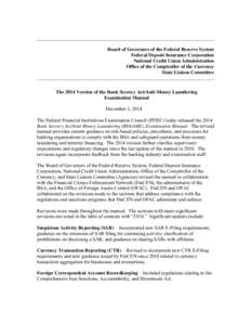 Finance / Financial regulation / Economics / Money laundering / Suspicious activity report / Currency transaction report / Financial Crimes Enforcement Network / Office of Foreign Assets Control / Terrorism financing / Business / Tax evasion / Bank Secrecy Act