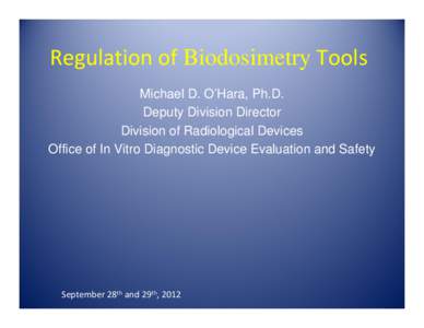 Food and Drug Administration / Medical technology / Pharmacology / Medical equipment / Medical device / Pharmaceutical industry / Design controls / Federal Food /  Drug /  and Cosmetic Act / Medical diagnosis / Medicine / Health / Technology