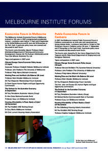 The Melbourne Institute of Applied Economic and Social Research / University of Melbourne / Members of the Australian House of Representatives / States and territories of Australia / Melbourne / Victoria