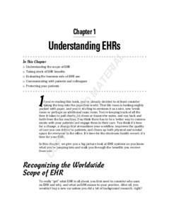 Chapter 1  AL Understanding EHRs In This Chapter