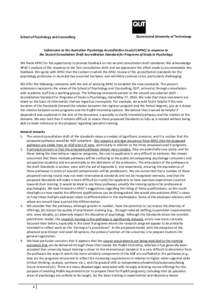 Applied psychology / Australian Psychology Accreditation Council / Psychologist / Internship / Master of Education / Clinical psychology / Doctor of Philosophy / Graduate school / Psychology / Education / Behavior